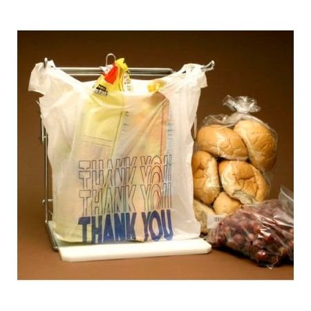 Lk Packaging Printed "Thank You" T Shirt Bags W/ Suffocation Warning, 10"W x 19"L, .47 Mil, White, 2000/Pack CT1520TY